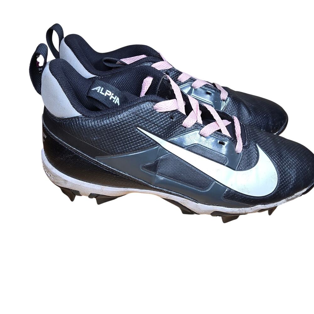 Nike Alpha Women's Softball Cleats Fastflex Black White Pink Laces Womens 7